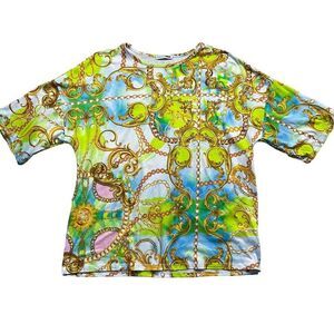 Fashion Nova Womens Top size S Multicolor Pullover Soft Comfy Poly Spandex Blend